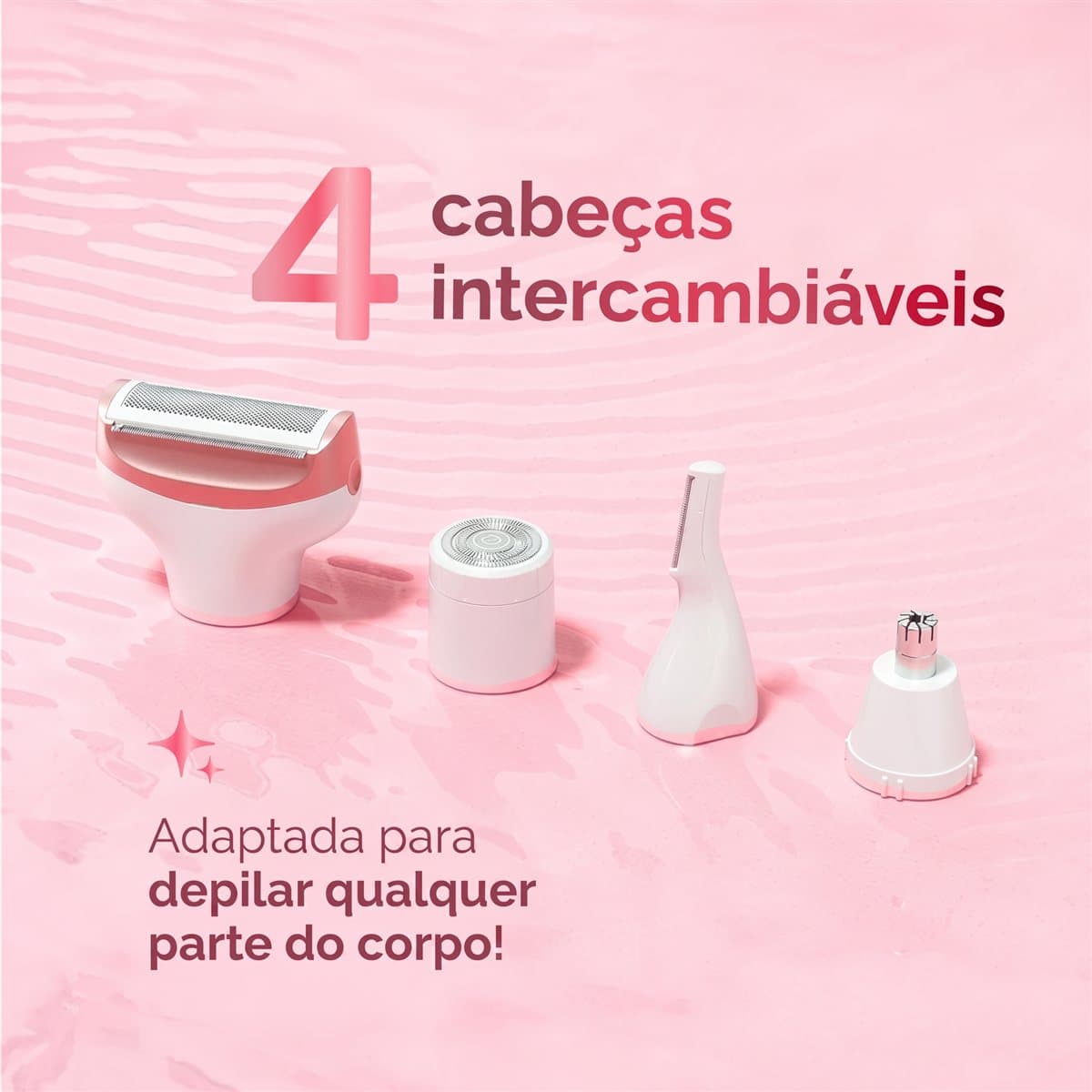 Depilador Elétrico VelvetSkin 4 em 1