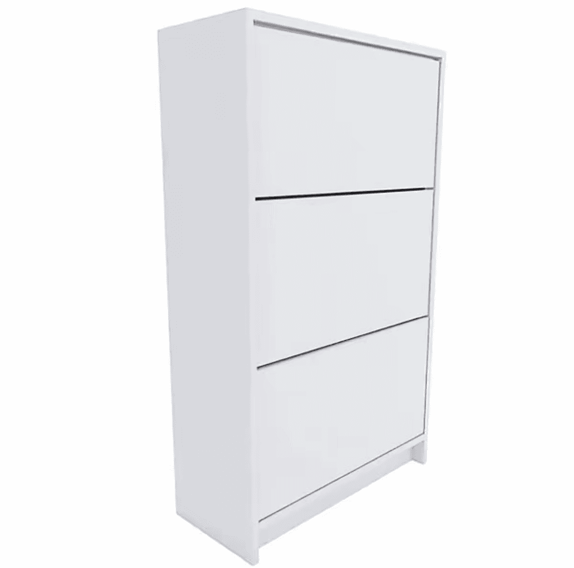 Sapateiro Armário 3 Compartimentos Basculantes Slim Branco