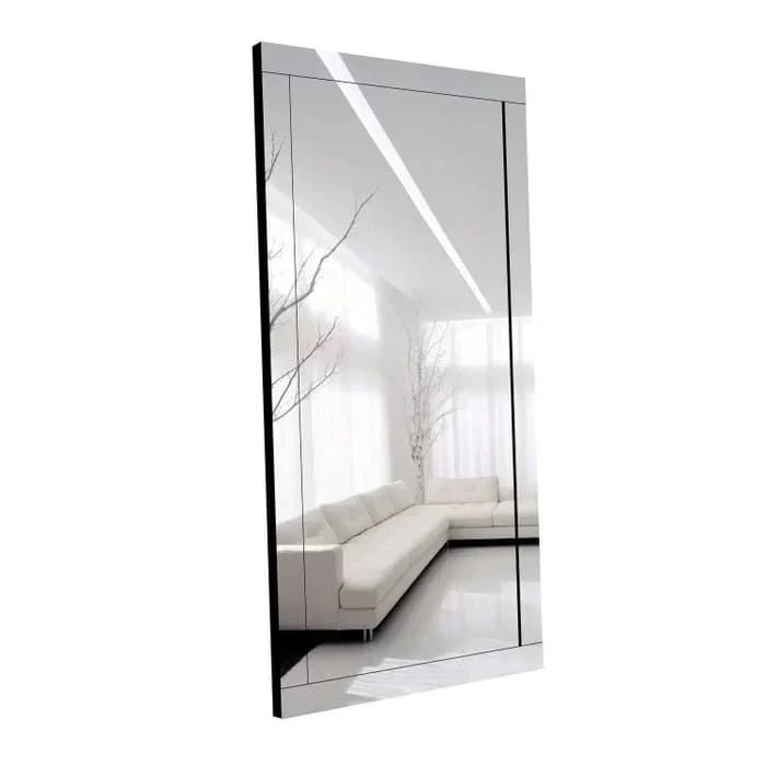 Espelho Grande Corpo Inteiro 185x90cm DubaI Prata