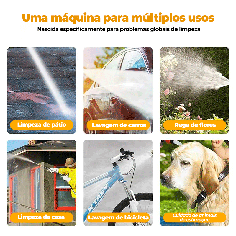 Lavadora Jato de Alta Pressão Sem Fio 1500W Bateria 18V + Mangueira 5m (BRINDE) — vista alternativa, Sal & Brisa