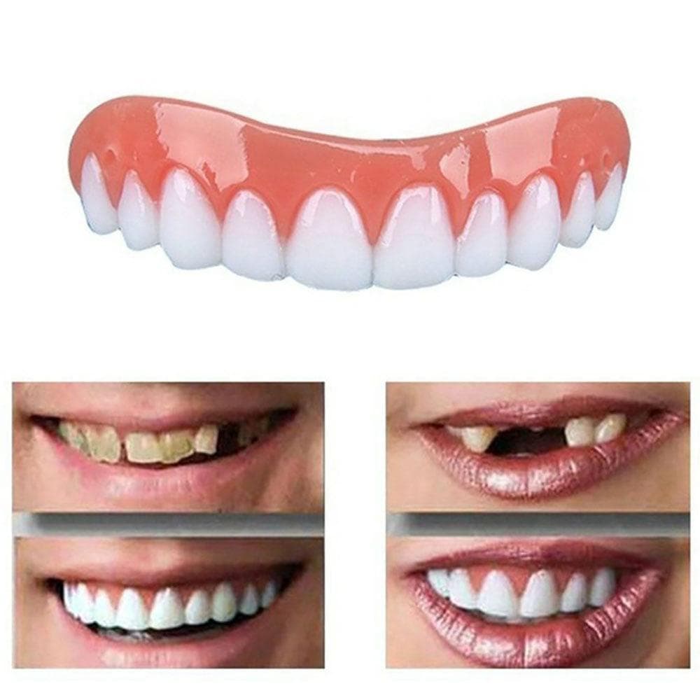 Dentadura Universal NewSmile Ajustável, Discreta e Confortável - Kit Prótese Dental Completa - Compre 1 e Leve 2