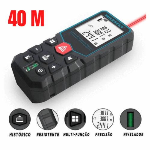 Trena a Laser Alcance 40m com 6 Funções - 40PRO — vista alternativa, Sal & Brisa
