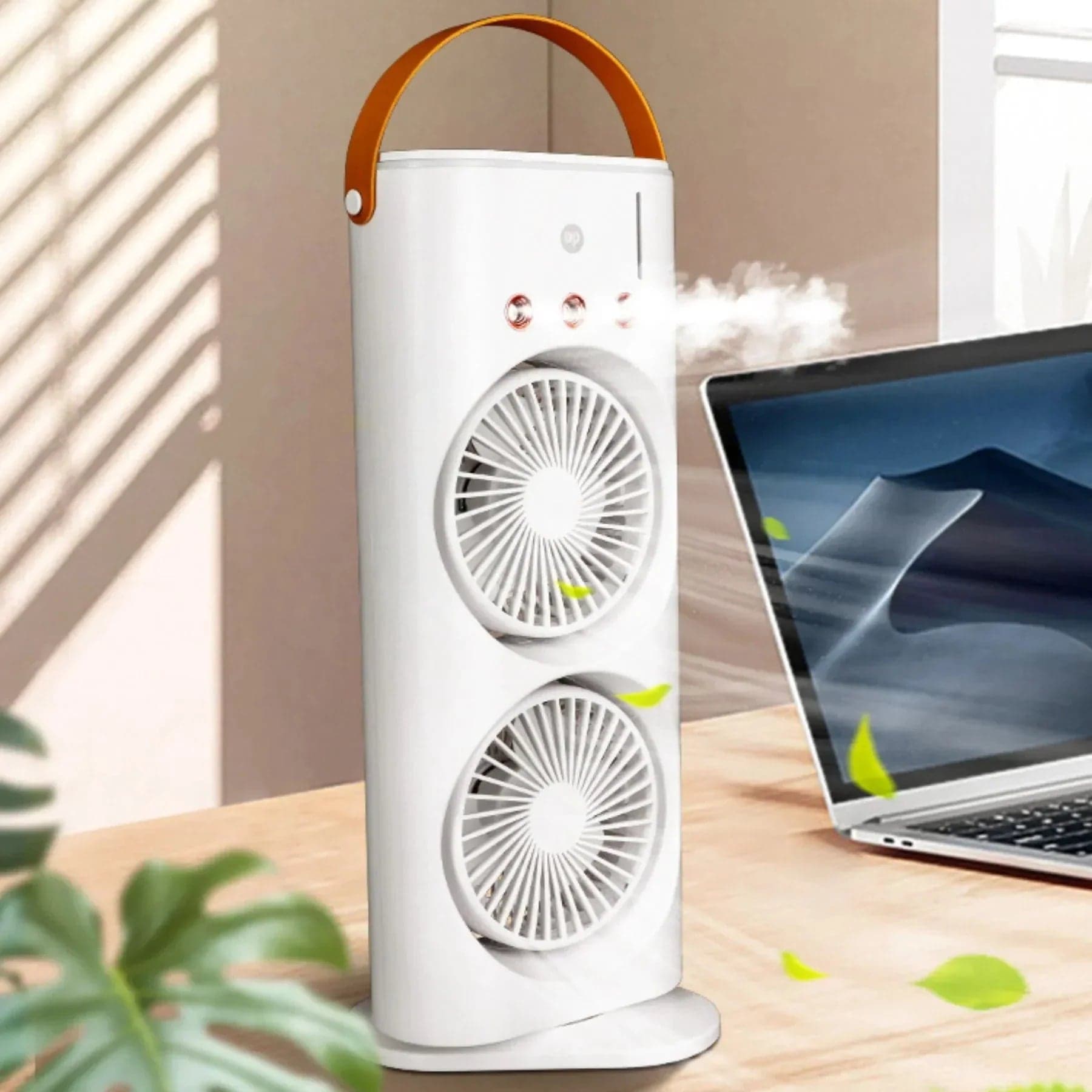 Ventilador Climatizador Duplo com Função Umidificador 3 em 1 - MaxVent